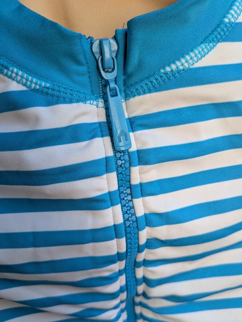 Cabana Life Striped Rashguard Paddleboard Unisuit Blue/White - Size S